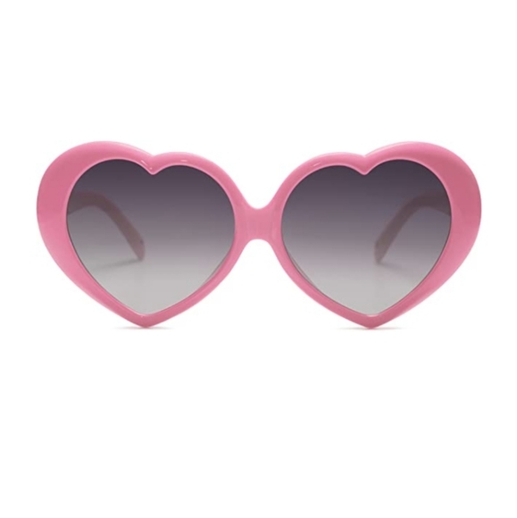 ?New Pink Womens Heart Shaped Sunglasses Vintage Retro Glasses main image 4